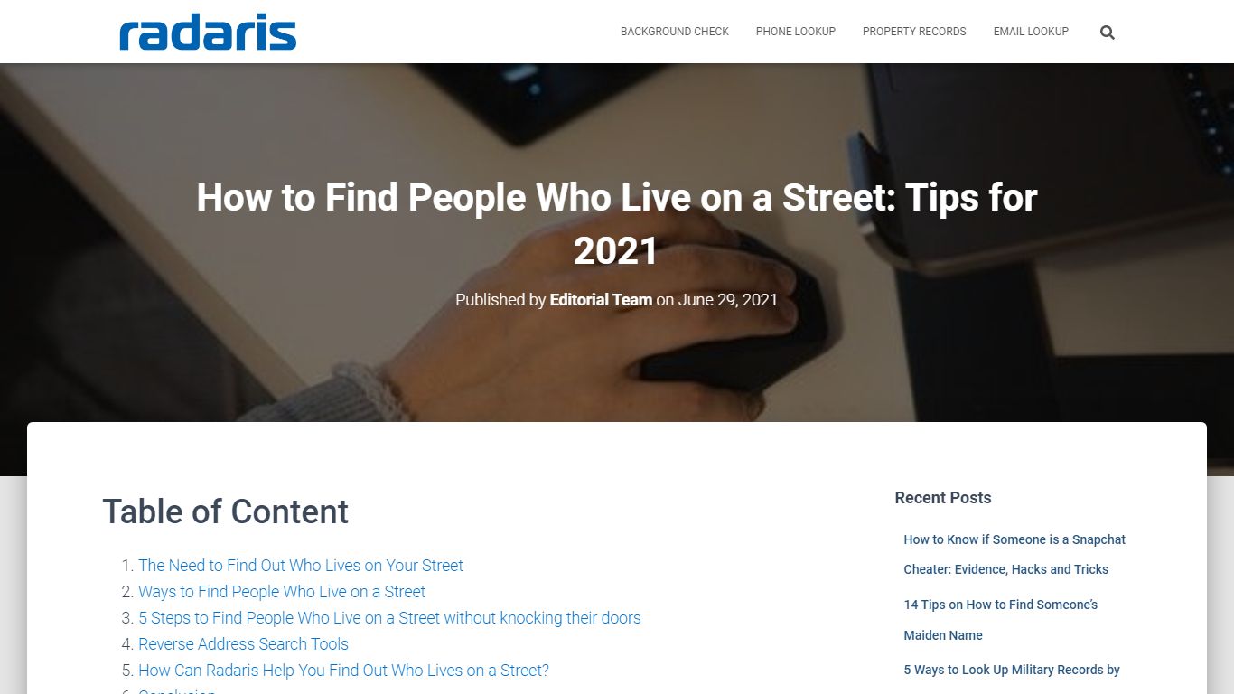 How to Find People Who Live on a Street: Tips for 2021 - Radaris