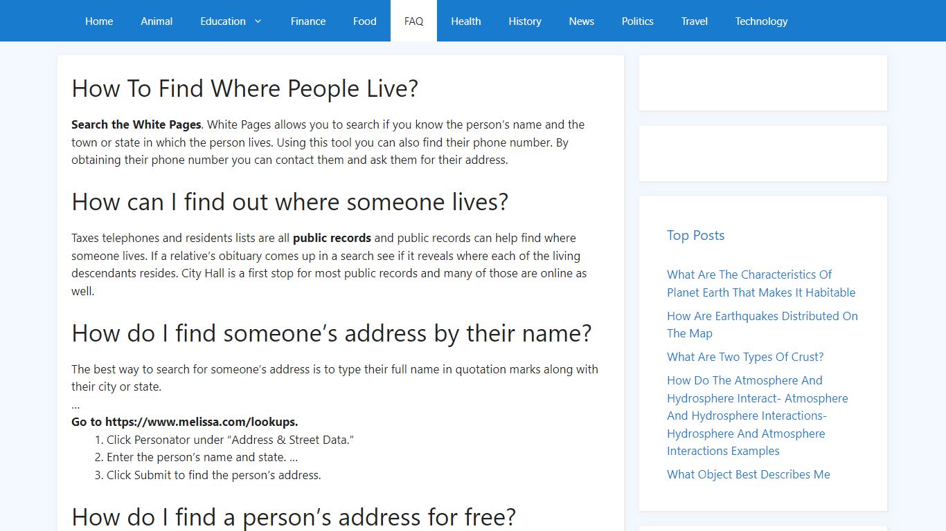 How To Find Where People Live - Realonomics