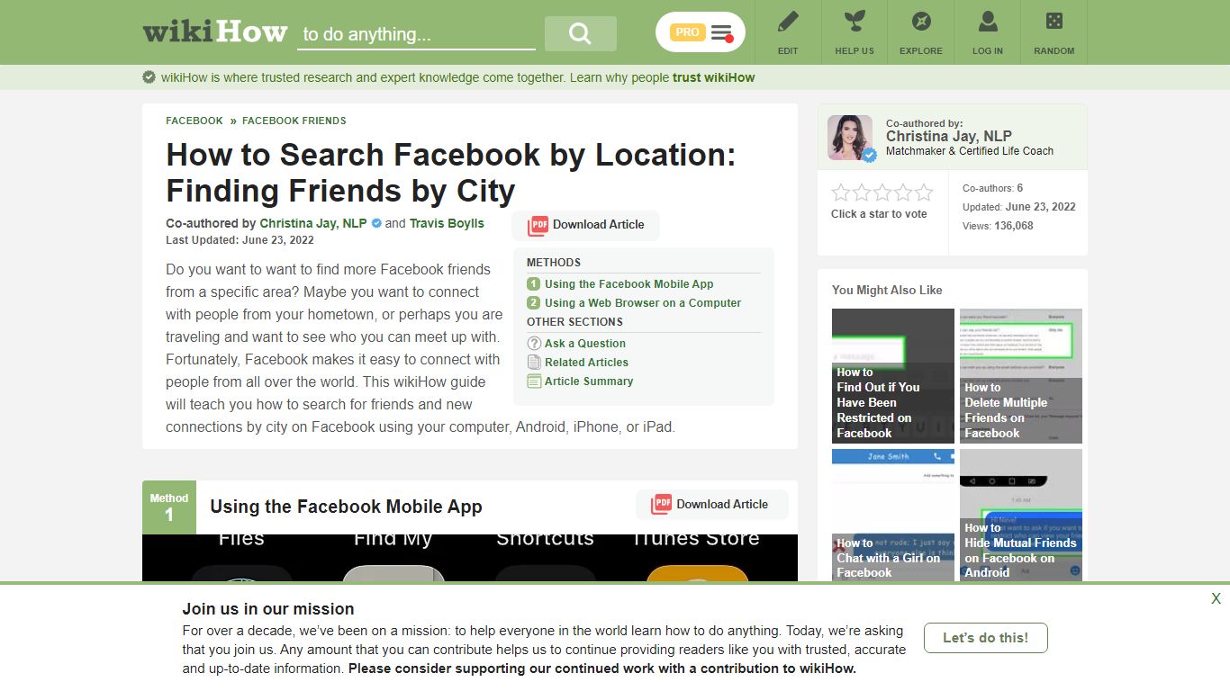 How to Search for Friends by City on Facebook: 2 Easy Methods - wikiHow